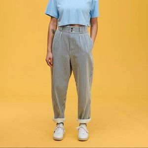 Lucy & Yak Addison High Waist Blue Stripe Jeans